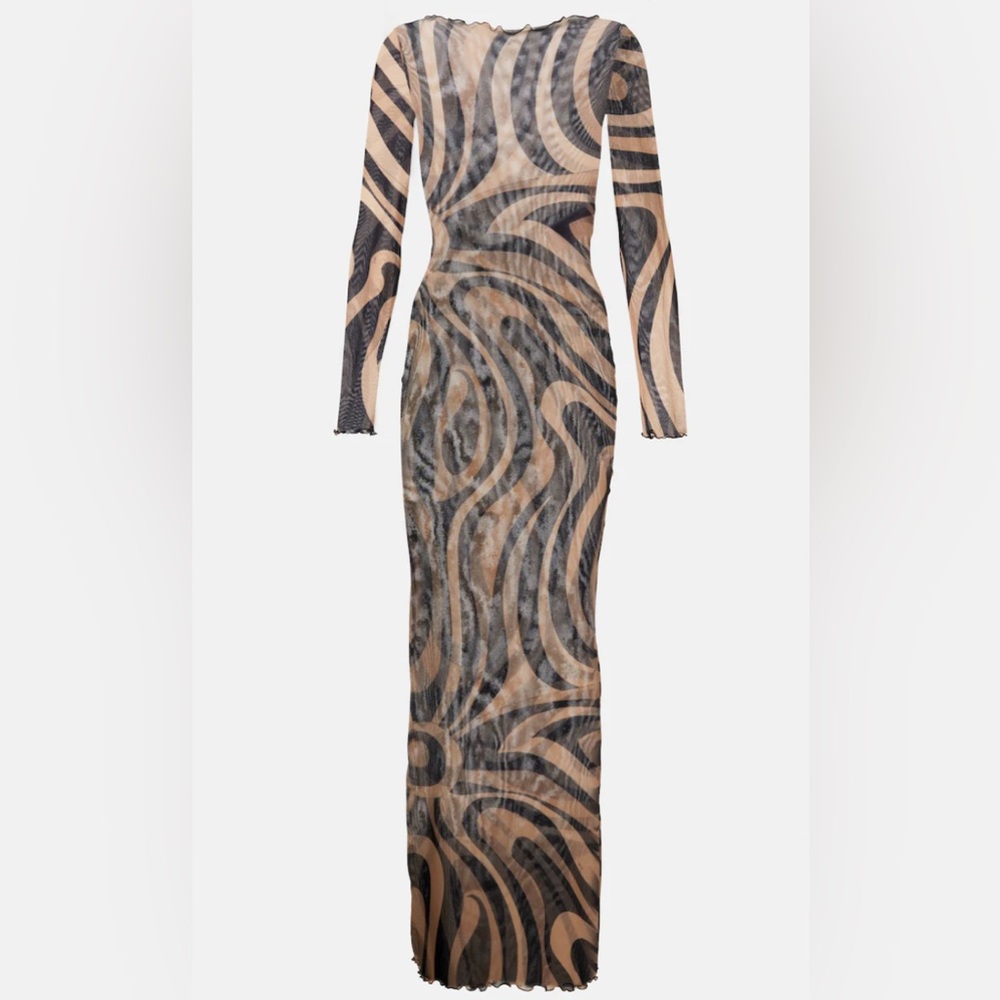 Pucci Marmo sheer mesh maxi dress